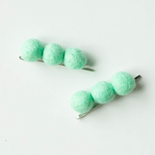 Green Cute Balls Felt