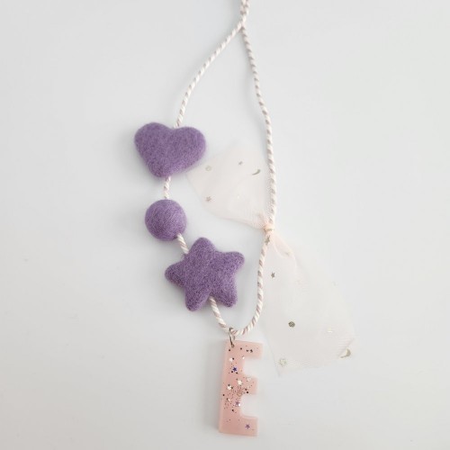 Pink Letter Necklace