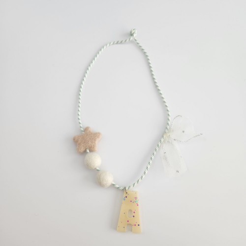 Ecru Letter Necklace