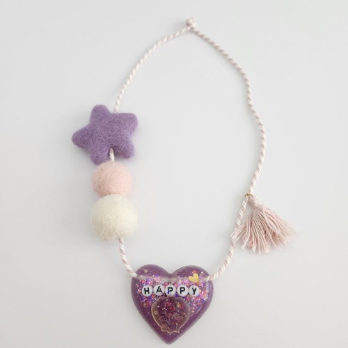 Lilac Heart Necklace