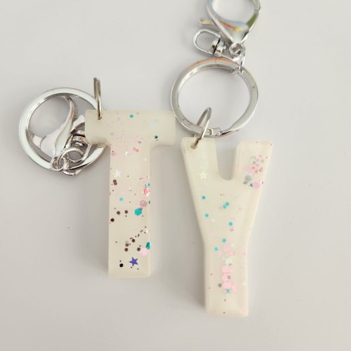 White Key Chain