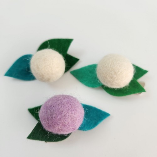 Lilac & White Leafy Felts