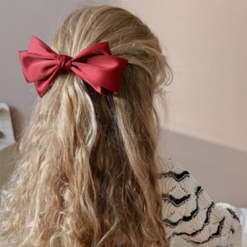 Burgundy Fabric Hairpin