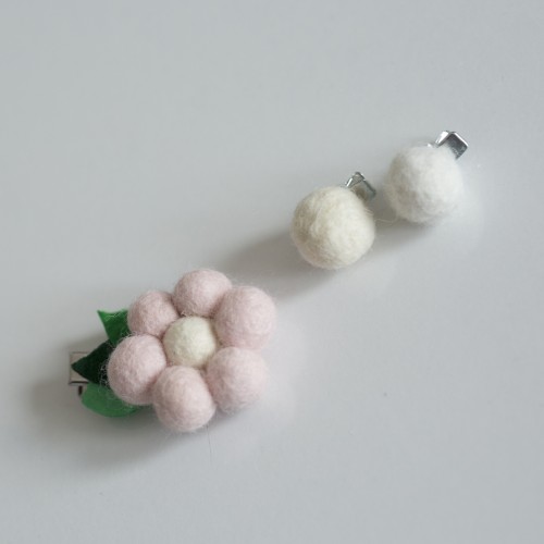 Pink Flower Hairpin Set