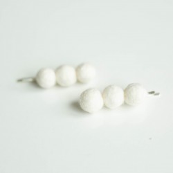 White Cute Balls Felt 1