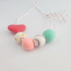 Colorful Felts Necklace 2