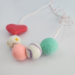 Colorful Felts Necklace 4