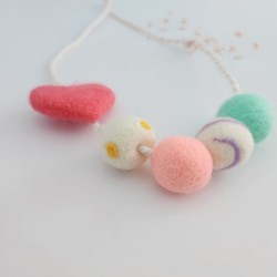 Colorful Felts Necklace 3