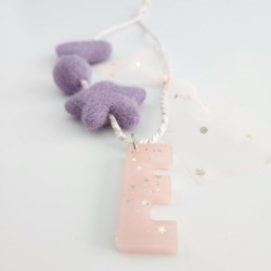 Pink Letter Necklace 2