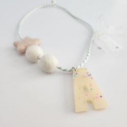 Ecru Letter Necklace 3