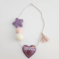 Lilac Heart Necklace 1