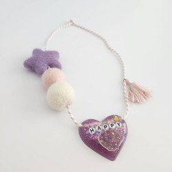 Lilac Heart Necklace 3