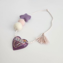 Lilac Heart Necklace 4