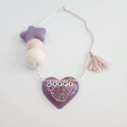 Lilac Heart Necklace 2
