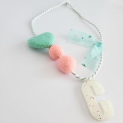 White Letter Necklace 2