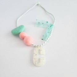 White Letter Necklace 1