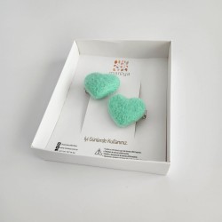 Mint Green Heart Felt 4