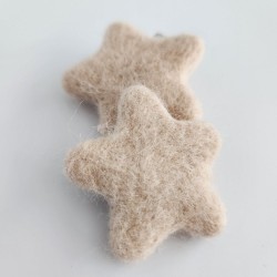 Ecru Star Felt