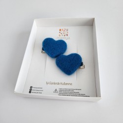 Dark Blue Heart Felt 5