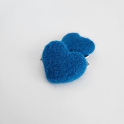 Dark Blue Heart Felt 3