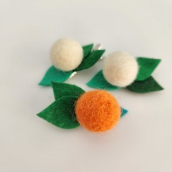 White & Orange Leafy Felt 1