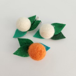 White & Orange Leafy Felt 2