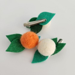 White & Orange Leafy Felt 3