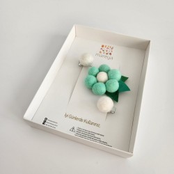 Green Flower Hairpin Set 5