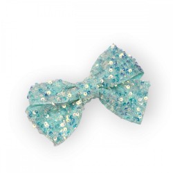 Blue Shiny Fabric Hairpin 4