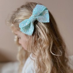 Blue Shiny Fabric Hairpin 2