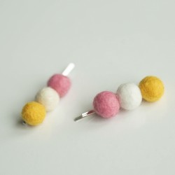 Pink & Yellow Balls Felt 2