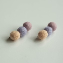 Lilac & Salmon Cute Balls Felt 2