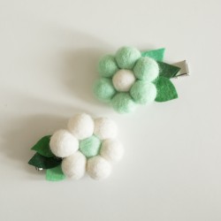 White & Green Flower Felts 1