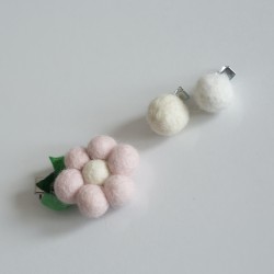 Pink Flower Hairpin Set 1